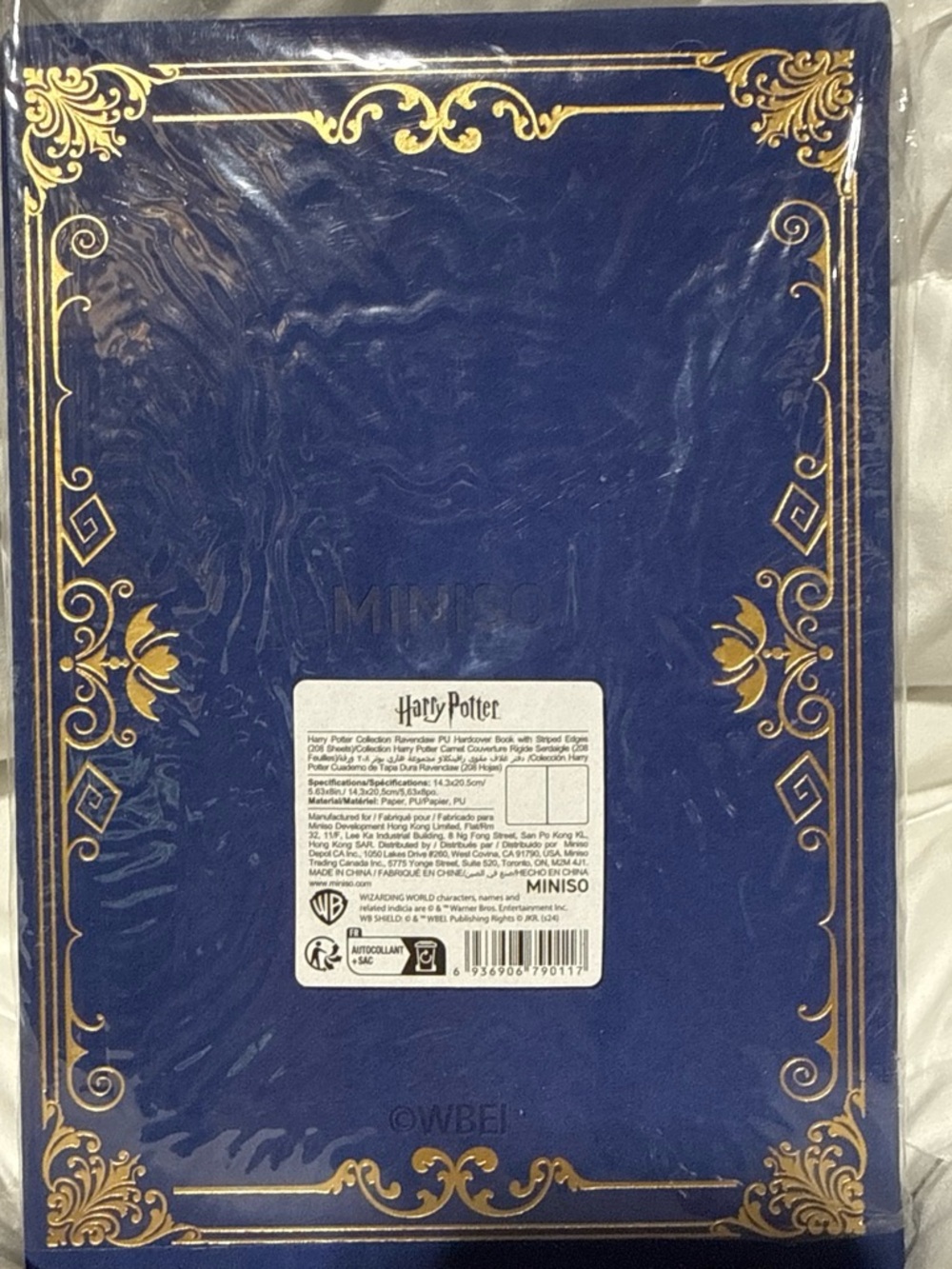 Ravenclaw Hardcover Notebook in Deep Blue with Silver Crest - Picture 2 of 4